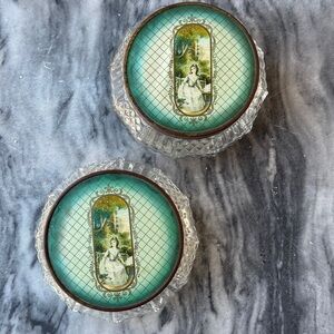 Victorian Glass Powder Jars